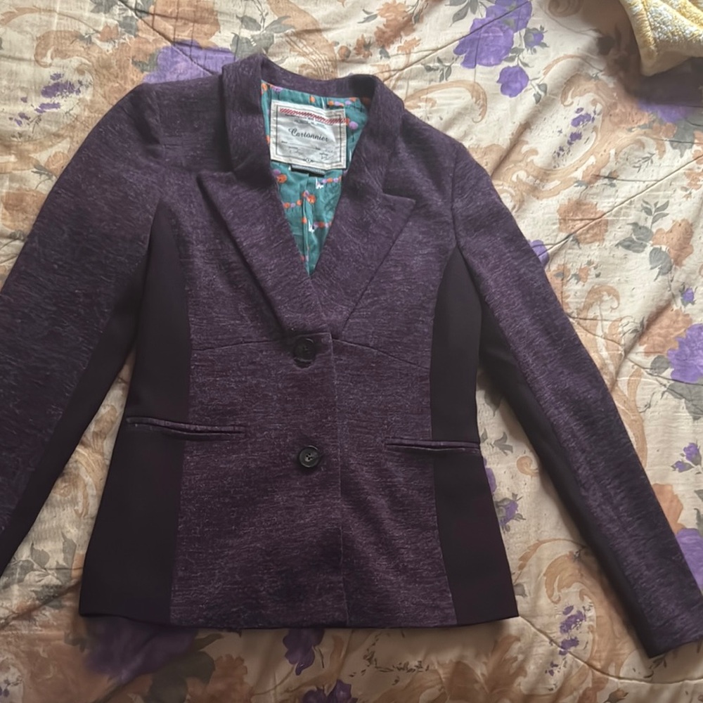 Cartonnier Women's Rich Purple Blazer - Picture 2 of 6